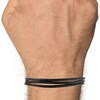 Bracelet Homme Cuir Rond Fermoir Acier Inoxydable - Classics - Marron foncé - vue V3