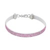 Bracelet Argent 925 Rhodié Silicone et Strass - Classics - Rose - vue V1