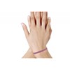 Bracelet Argent 925 Rhodié Silicone et Strass - Classics - Rose - vue V2