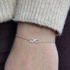 Bracelet Argent 925 Infini et Strass - Petit Modèle - vue V3