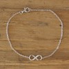 Bracelet Argent 925 Infini et Strass - Petit Modèle - vue V4