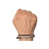 Bracelet Homme Cuir Marron Fin Cousu Fermoir Acier Inoxydable - Classics - Orange - vue V2