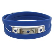 Bracelet Silicone Rectangle et Fermoir Acier - Classics - Bleu Navy