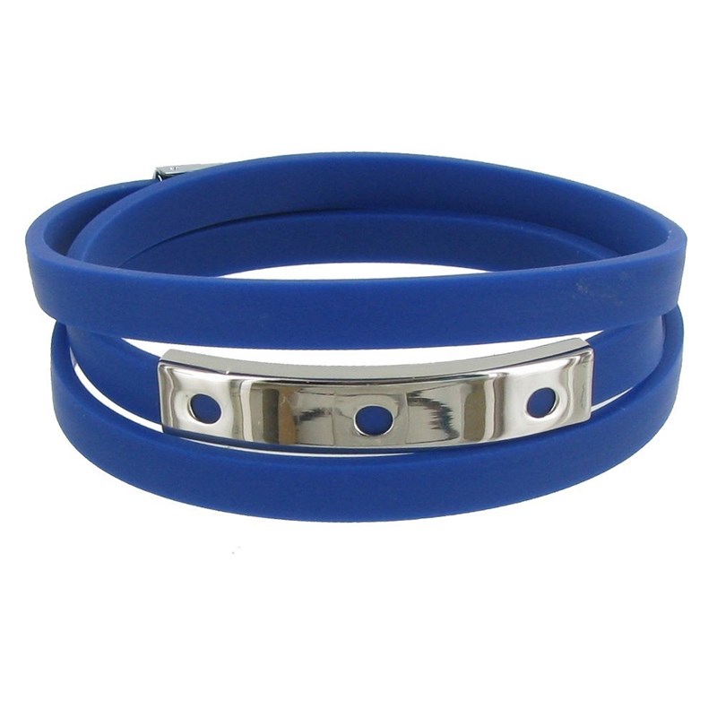 Bracelet Silicone Rectangle et Fermoir Acier - Classics - Bleu Navy