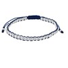 Bracelet Lien Bleu et Perles Argent - vue V1