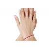 Bracelet Femme Cuir Simple Plat Fermoir Acier Inoxydable - Fuchsia - vue V2