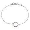 Bracelet Argent 925 Rhodié Petit Cercle - vue V1