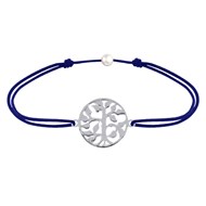 Bracelet Lien Arbre de Vie Argent 925 - Bleu