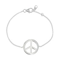 Bracelet Argent Peace and Love
