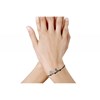 Bracelet Fleur et Papillon Argent 925 Fil Cuir Noir - vue V2