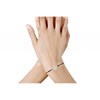 Bracelet Lien Argent 925 Fleur de Strass - Classics - Rouge - vue V2