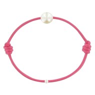 Bracelet La Perle de Culture Blanche des Poulettes - Colors - Fuchsia