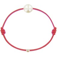 Bracelet La Perle de Culture Blanche des Poulettes - Classics - Rouge