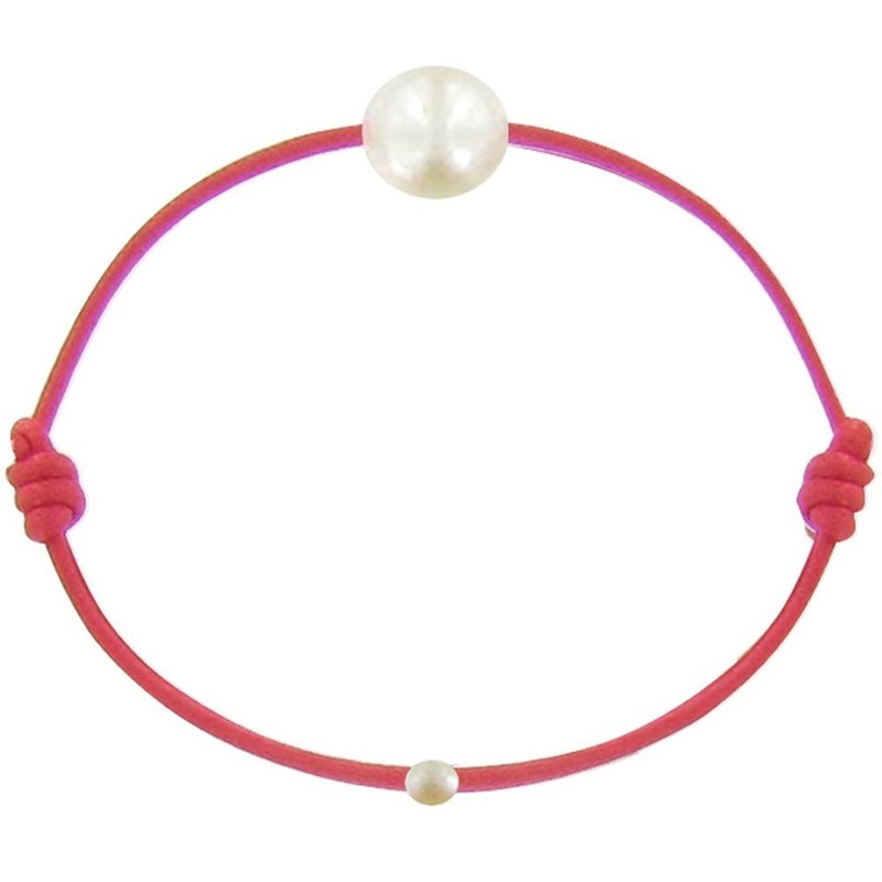 Bracelet La Perle de Culture Blanche des Poulettes - Classics - Rouge