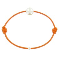 Bracelet La Perle de Culture Blanche des Poulettes - Classics - Orange