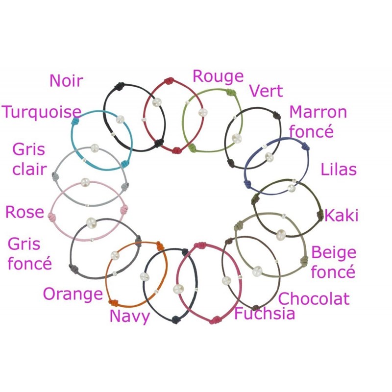 Bracelet La Perle de Culture Blanche des Poulettes - Colors - Orange - vue 3