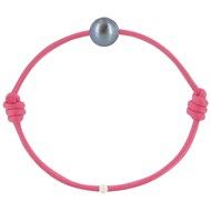 Bracelet La Perle de Culture Noire des Poulettes - Colors - Fuchsia
