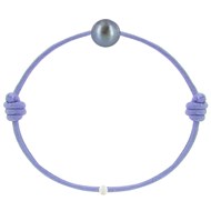 Bracelet La Perle de Culture Noire des Poulettes - Colors - Violet