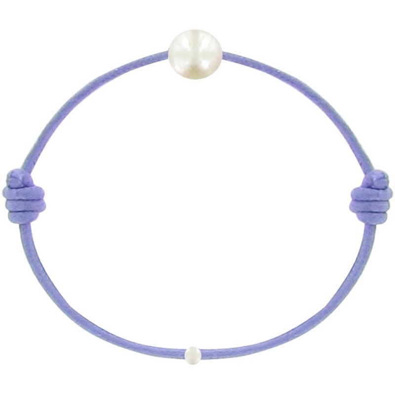 Bracelet Enfant La Perle Blanche des Petites Poulettes - Colors - Violet