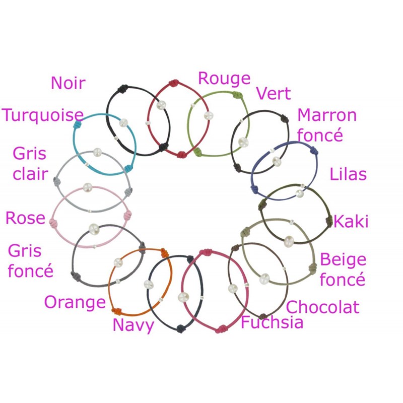 Bracelet Enfant La Perle Blanche des Petites Poulettes - Classics - Violet - vue 3