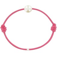 Bracelet Enfant La Perle Blanche des Petites Poulettes - Colors - Fuchsia