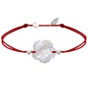 Bracelet Lien Fleur de Nacre Ivoire et Perles d'Argent 925 - Classics - Rouge - vue V1