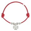 Bracelet Lien Trèfle Argent 925 - Classics - Rouge - vue V1