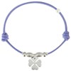 Bracelet Lien Trèfle Argent - Colors - Violet - vue V1