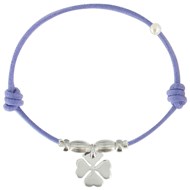 Bracelet Lien Trèfle Argent 925 - Colors - Violet