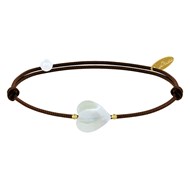 Bracelet Petit Coeur de Nacre - Classics - Marron foncé