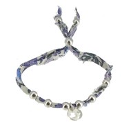 Bracelet Liberty Perles et Médaille Coeur en Argent - Classics - Violet