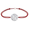 Bracelet Lien Arbre de Vie Argent 925 - Rouge - vue V1