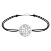 Bracelet Lien Arbre de Vie Argent 925 - Noir - vue V1