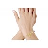 Bracelet Médaille Peace and Love et Perles Plaquées Or - Classics - Gris - vue V2