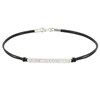 Bracelet Lien Barrette Argent 925 et Strass - Classics - Noir - vue V1