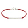 Bracelet Lien Barrette Argent 925 et Strass - Classics - Rouge - vue V1