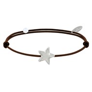 Bracelet Lien Etoile d'Argent 925 - Classics - Marron foncé