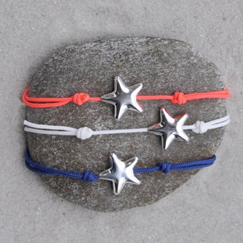 Bracelet Lien Etoile d'Argent 925 - Classics - Rouge