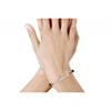 Bracelet Lien Médaille Coeur et Perles en Argent 925 - Classics - Gris - vue V2
