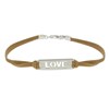 Bracelet Argent Love Lien en Suédine - Classics - Beige - vue V1