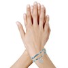 Bracelet Double Tour Lien Liberty et Trèfle Argent 925 - Classics - Vert - vue V2