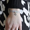 Bracelet Double Tour Lien Liberty et Trèfle Argent 925 - Classics - Vert - vue V3