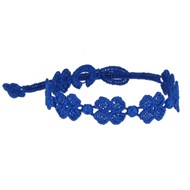 Cruciani Bracelet Dentelle 7 Trèfles Bleu