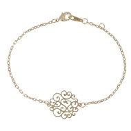 Bracelet Rosace Fleurie Plaqué Or