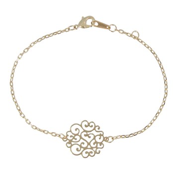 Vergulde Gebloemde Rozet Armband