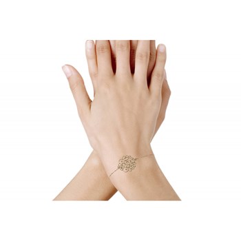 Vergulde Gebloemde Rozet Armband