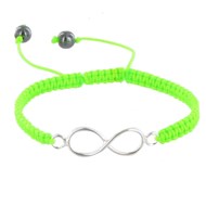 Bracelet Argent Infini Lien Tréssé Fluo - Classics - Vert