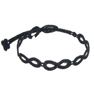 Cruciani Bracelet Dentelle Infini Lurex Noir