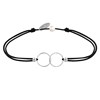 Bracelet Lien Argent 925 Anneaux Toi et Moi - Classics - Noir - vue V1