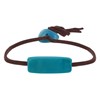 Bracelet Tagua Turquoise Lien en Suédine Marron - vue V1